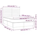 Miniatyrbillede 6 af 6: kontinentalseng med madras 140x190 cm stof sort