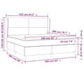 Miniatyrbillede 7 af 7: kontinentalseng med madras 160x200 cm stof sort
