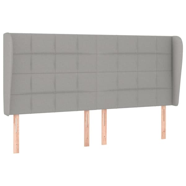 kontinentalseng med madras 200x200 cm stof lysegrå