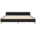 Miniatyrbillede 6 af 10: sengeramme med sengegavl 180x200 cm stof sort