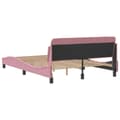 Miniatyrbillede 6 af 9: sengeramme med sengegavl 120x200 cm fløjl pink