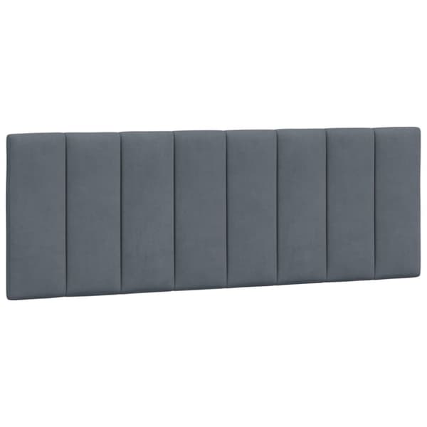 Sängram med huvudgavel mörkgrå 140x200 cm sammet