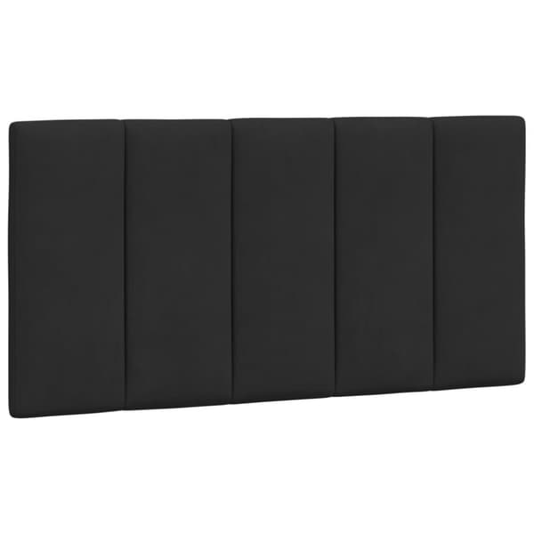 sengeramme med sengegavl 100x200 cm fløjl sort