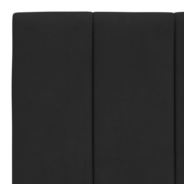 sengeramme med sengegavl 100x200 cm fløjl sort