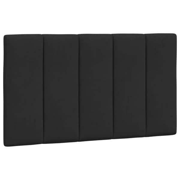 sengeramme med LED-lys 80x200 cm velour sort