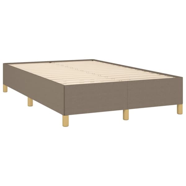 Ramsäng med madrass taupe 120x190 cm tyg