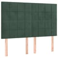 Miniatyrbillede 8 af 10: sengeramme med sengegavl 140x200 cm fløjl mørkegrøn