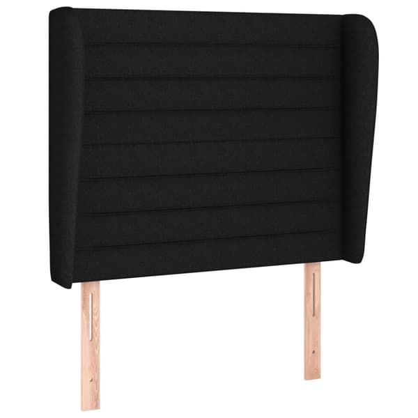 kontinentalseng med madras 90x200 cm stof sort