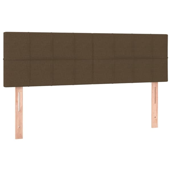 kontinentalseng med madras 140x190 cm stof mørkebrun