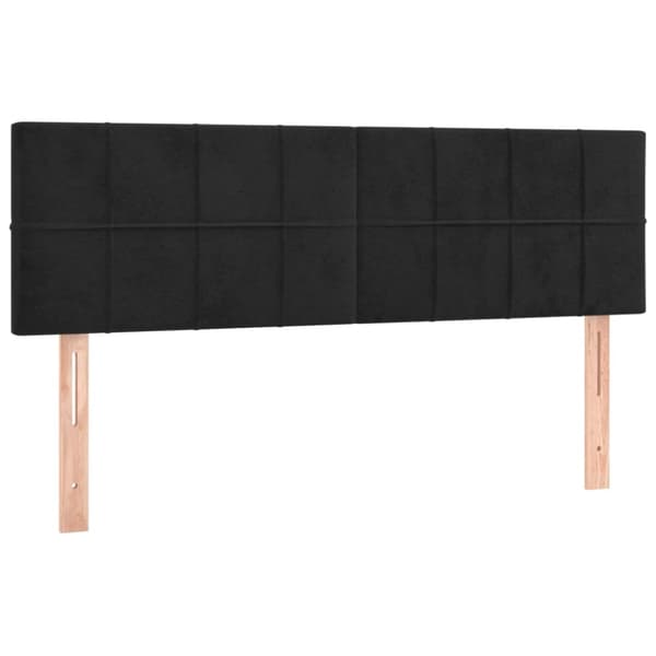kontinentalseng med madras 140x190 cm fløjl sort