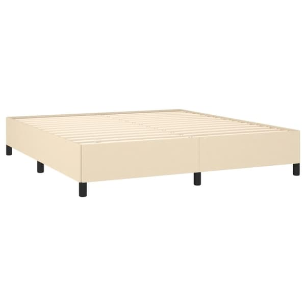 kontinentalseng med madras 180x200 cm stof cremefarvet