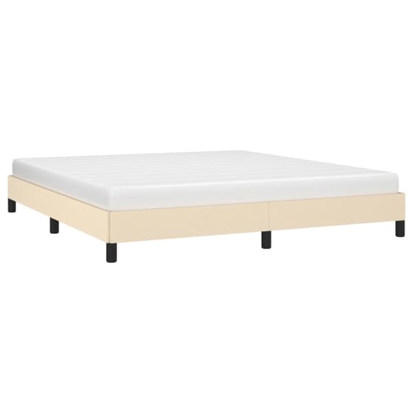 sengeramme uden madras 160x200 cm stof cremefarvet