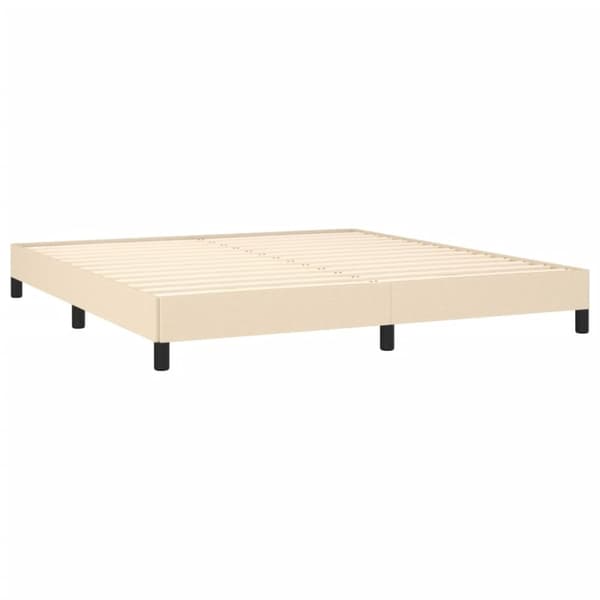 sengeramme uden madras 160x200 cm stof cremefarvet