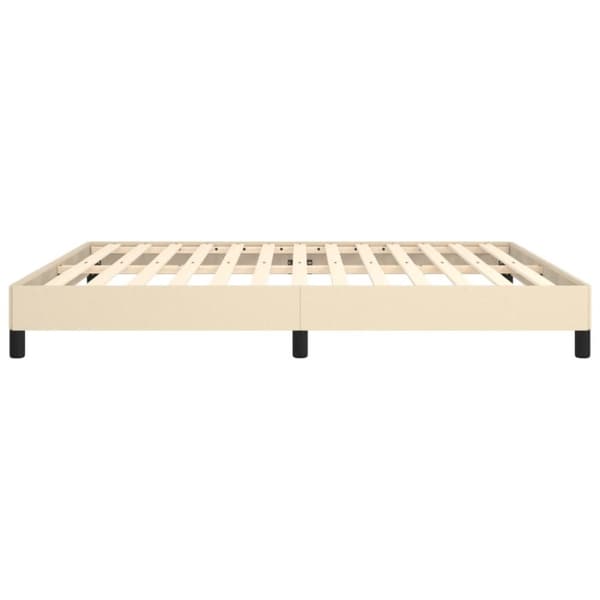 sengeramme uden madras 160x200 cm stof cremefarvet