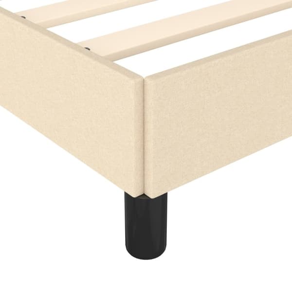sengeramme uden madras 160x200 cm stof cremefarvet