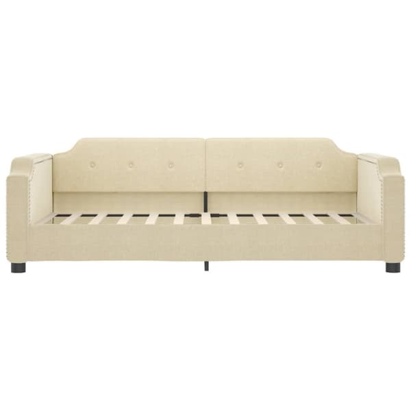 daybed 80x200 cm stof cremefarvet