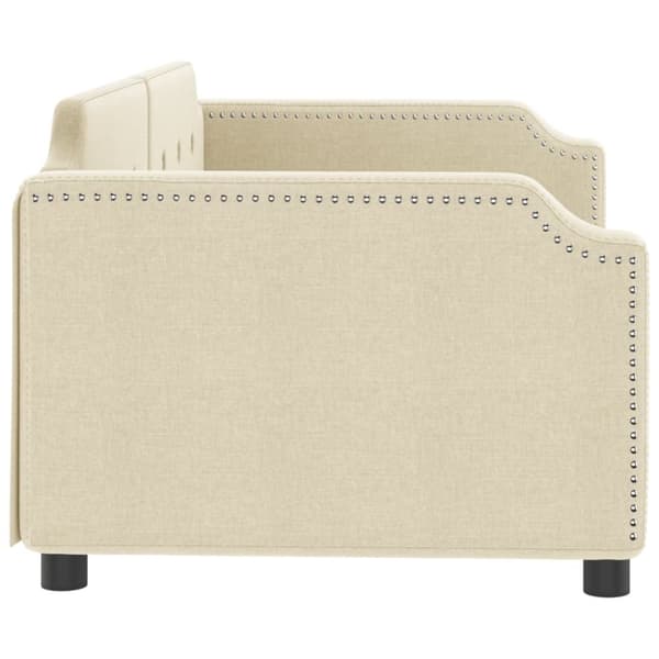 daybed 80x200 cm stof cremefarvet