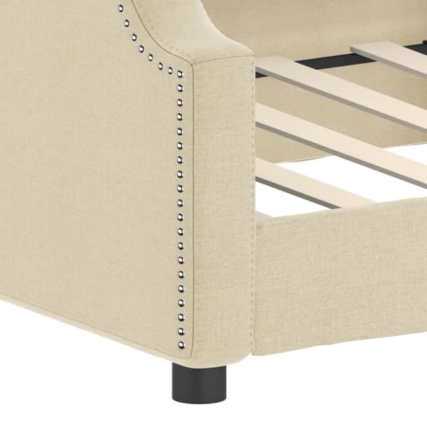 daybed 80x200 cm stof cremefarvet