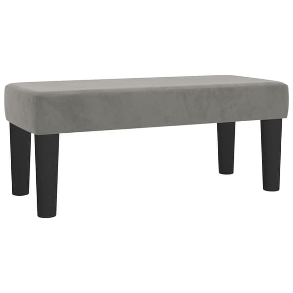 kontinentalseng med madras 90x190 cm fløjl lysegrå