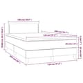 Miniatyrbillede 7 af 7: kontinentalseng med madras 120x200 cm stof sort