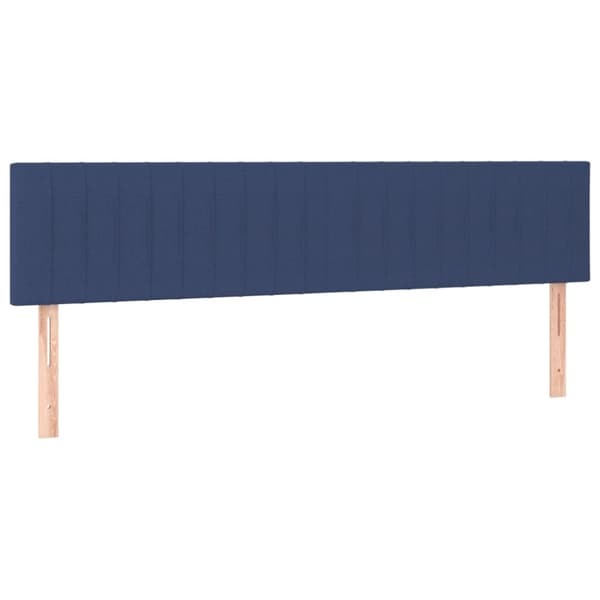 kontinentalseng med madras 180x200 cm stof blå
