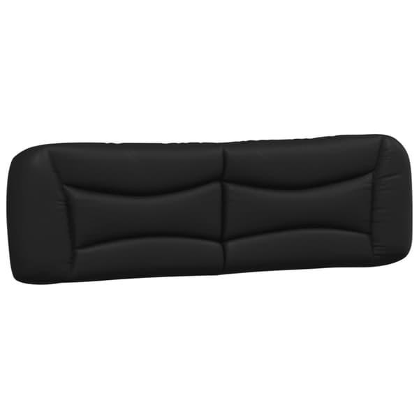 sengeramme med sengegavl 180x200 cm kunstlæder sort og hvid