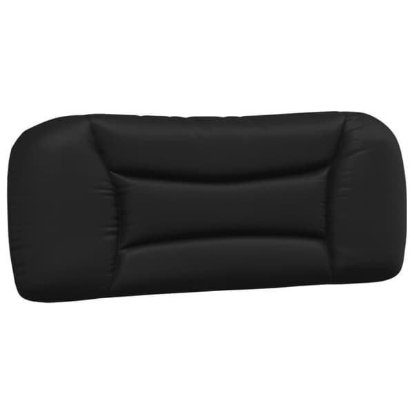 sengeramme med sengegavl 100x200 cm kunstlæder sort og hvid