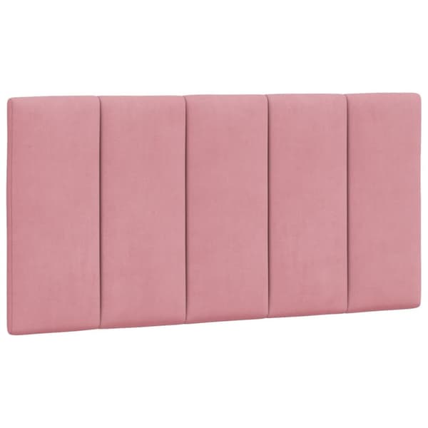 sengeramme med LED-lys 100x200 cm velour pink