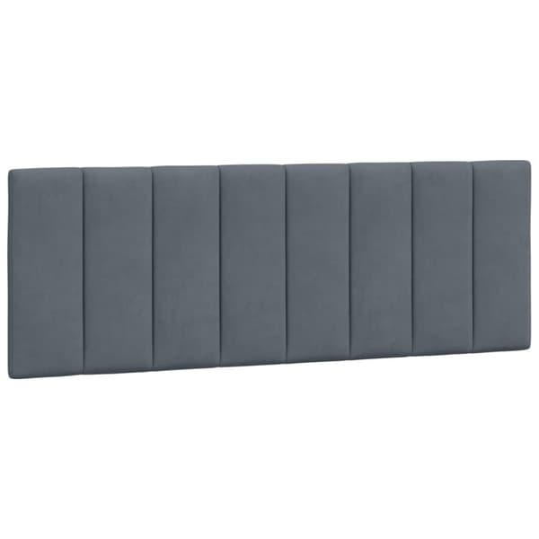 sengeramme med LED-lys 140x200 cm velour mørkegrå