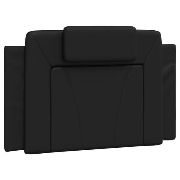 sengeramme med sengegavl 90x200 cm kunstlæder sort