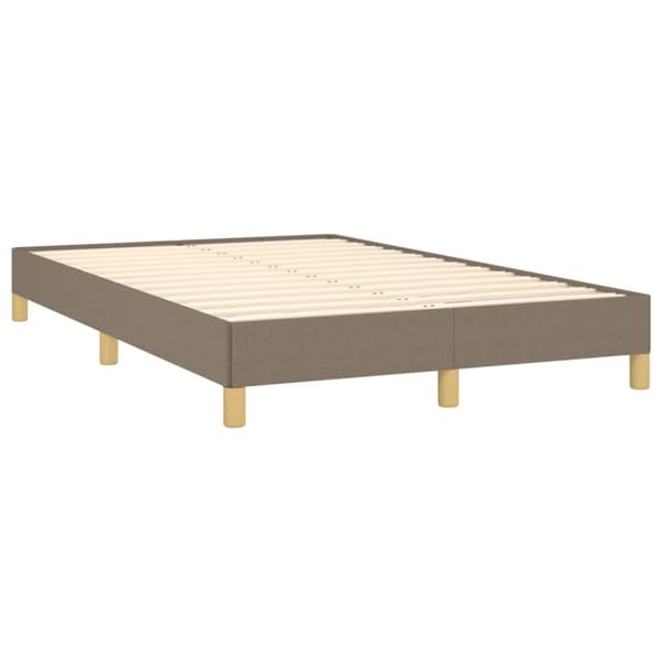 Ramsäng med madrass taupe 120x190 cm tyg