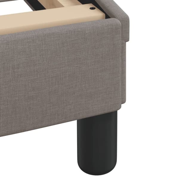 Sängram utan madrass taupe 200x200 cm tyg