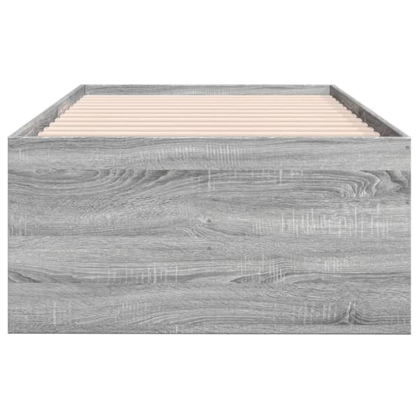 daybed med skuffer 90x190 cm konstrueret træ grå sonoma-eg