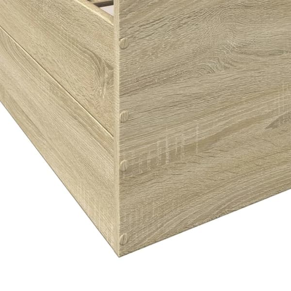sengeramme med skuffer 120x190 cm konstrueret træ sonoma-eg