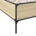 Miniatyrbillede 7 af 9: sengestel 120x200 cm konstrueret træ og metal sonoma-eg