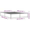 Miniatyrbillede 9 af 9: sengestel 140x200 cm konstrueret træ og metal sonoma-eg
