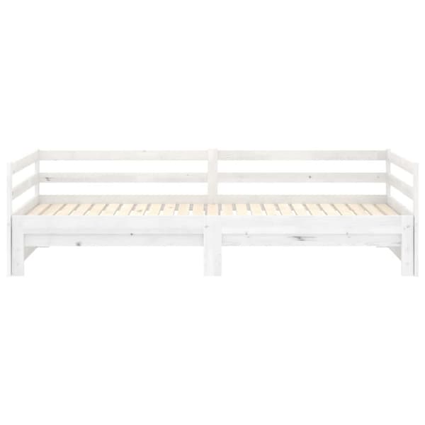 Dagbädd utdragbar vit massiv furu 2x(90x200) cm