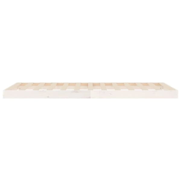 Sängram 90x190 cm massiv furu vit