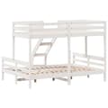 Miniatyrbillede 6 af 9: køjeseng 90x200/140x200 cm massivt fyrretræ hvid