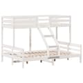 Miniatyrbillede 2 af 9: køjeseng 90x200/140x200 cm massivt fyrretræ hvid