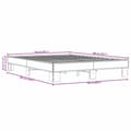 Miniatyrbillede 9 af 9: sengestel 150x200 cm konstrueret træ og metal sort