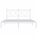 Miniatyrbillede 4 af 8: sengeramme med sengegavl 160x200 cm metal hvid
