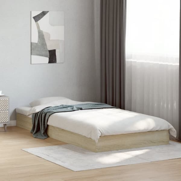 sengeramme 100x200 cm uden madras konstrueret træ sonoma-eg