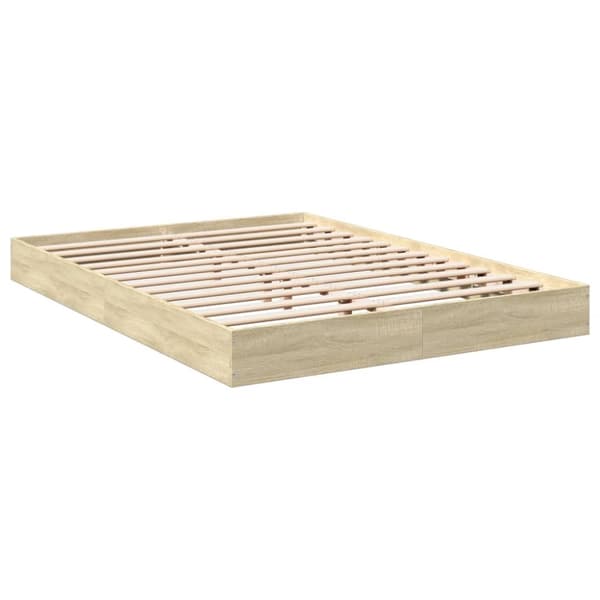 sengeramme 120x190 cm uden madras konstrueret træ sonoma-eg