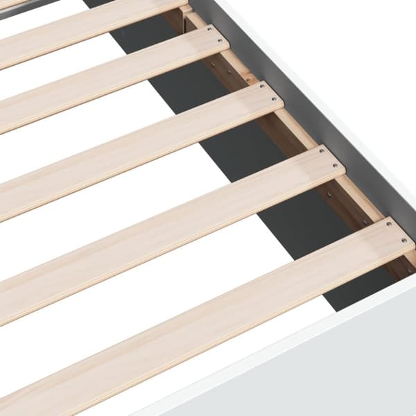 sengestel 160x200 cm konstrueret træ hvid