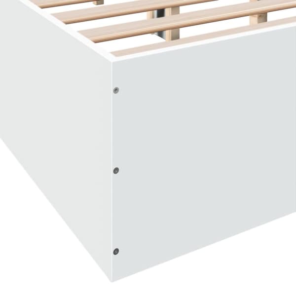 sengestel 160x200 cm konstrueret træ hvid