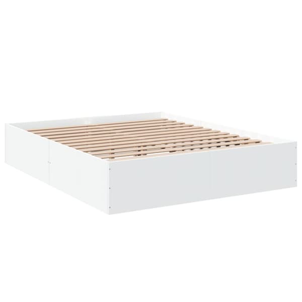 sengestel 160x200 cm konstrueret træ hvid