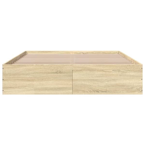 sengestel 160x200 cm konstrueret træ sonoma-eg