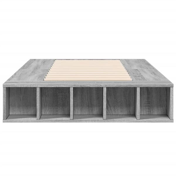 sengeramme 75x190 cm konstrueret træ grå sonoma-eg