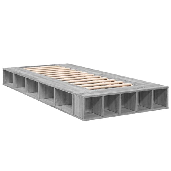 sengeramme 75x190 cm konstrueret træ grå sonoma-eg